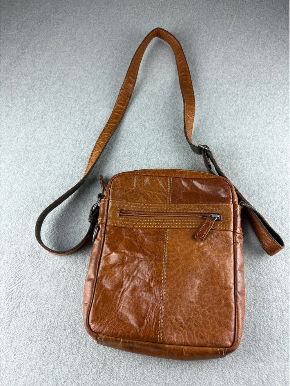 Jack Georges Brown Leather Crossbody Bag